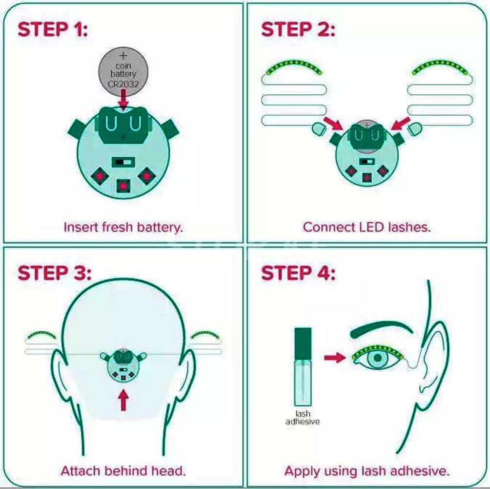 رموش LED مضيئة – مظهر ساحر مضمون
