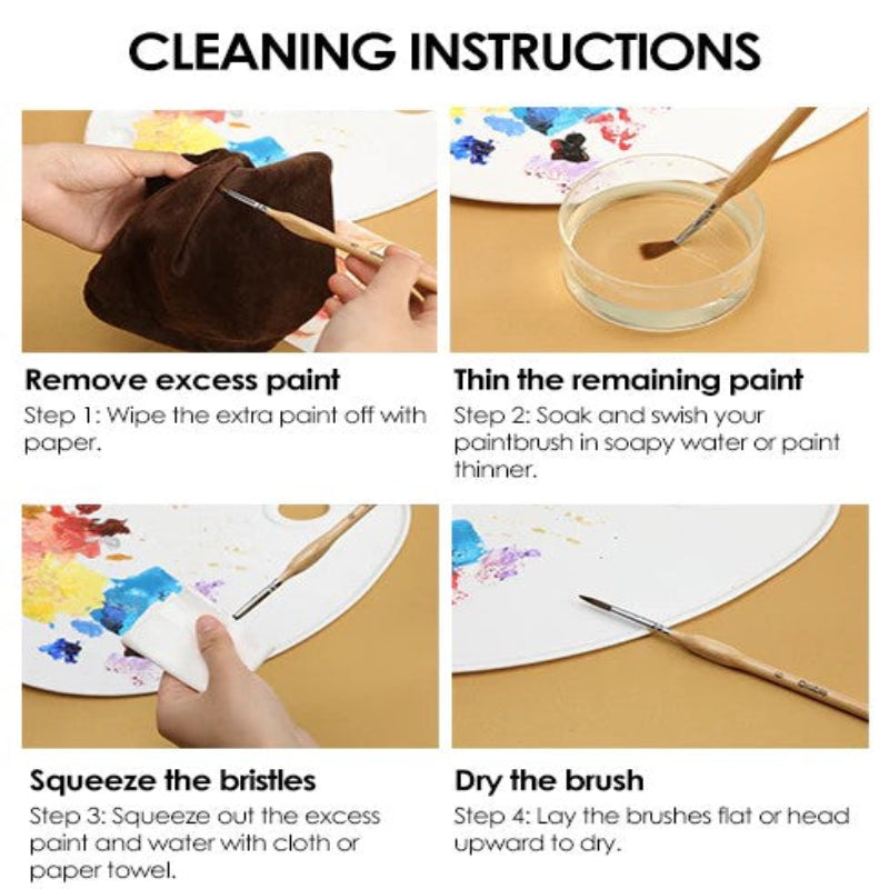 Pennelli precisi per dettagli fini e perfetti (x11)