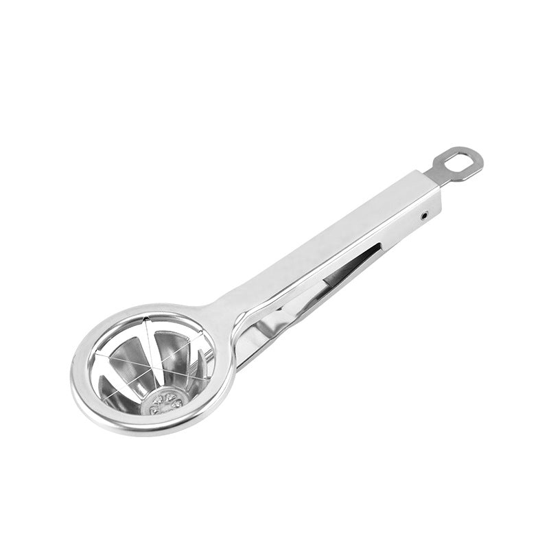 Stainless steel egg cutter – Manual slicer for hard-boiled eggs 