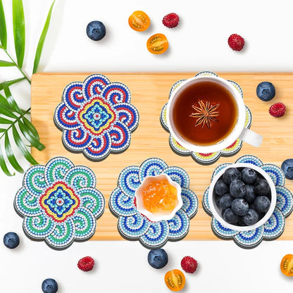 Set di sottobicchieri fai-da-te con strass 