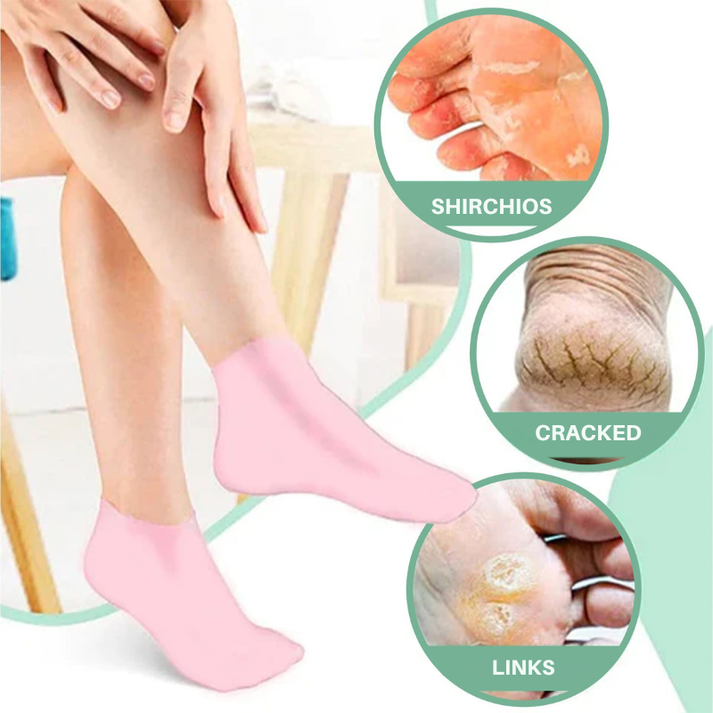 Chaussettes En Silicone Bateau - Paire Blanche Antidérapante 21x8cm - Neuves Avec étiquettes