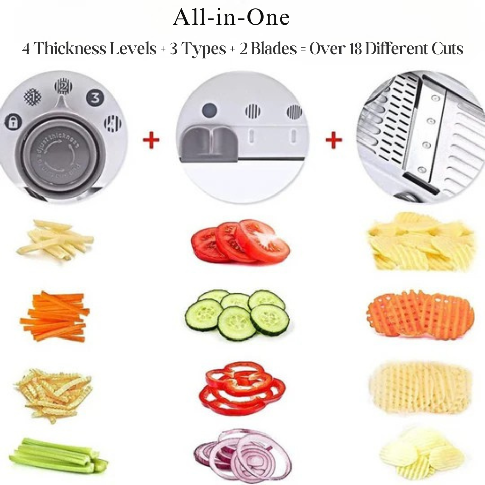 Mandolina regulável para cortes rápidos 