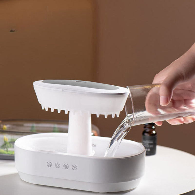 Diffuseur mit Regeneffekt - Klang, Nebel & Ambiente-Beleuchtung 