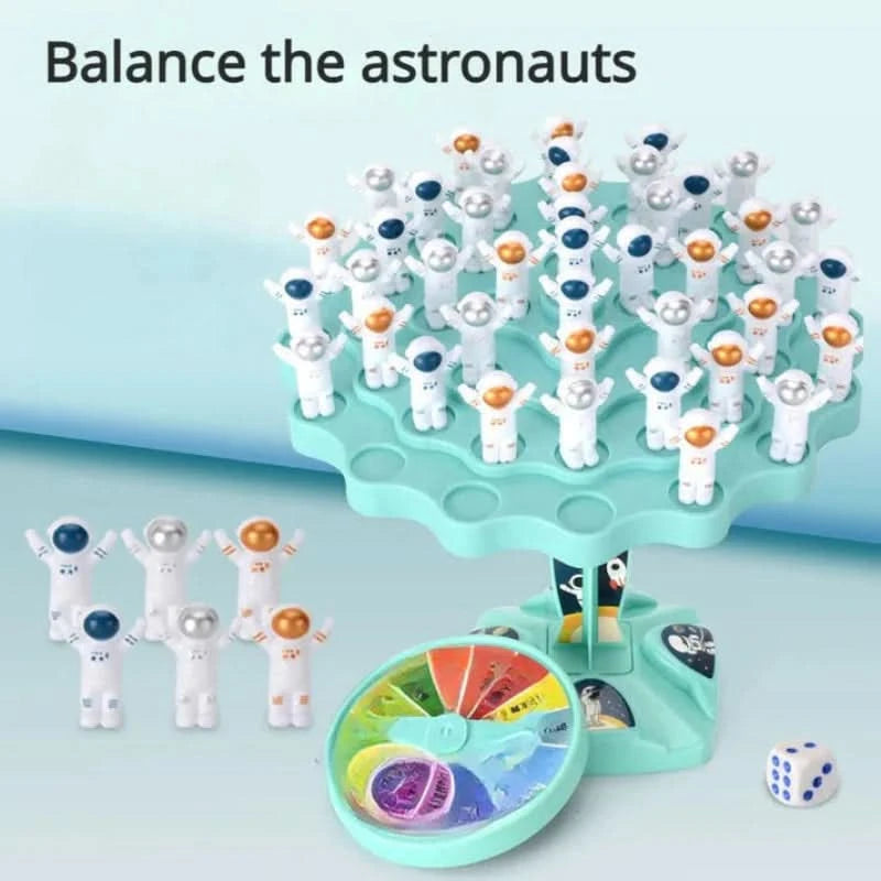 Jogo de equilíbrio de astronautas para estimular a aprendizagem 