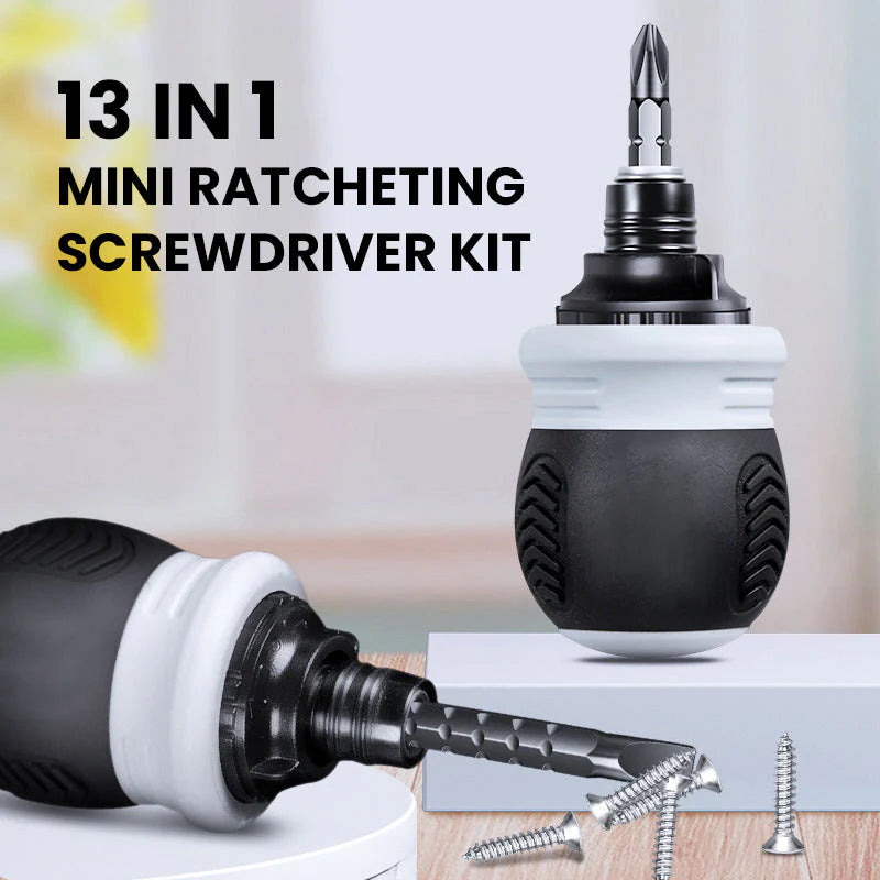 Compact and adjustable screwdriver for precise screwing 