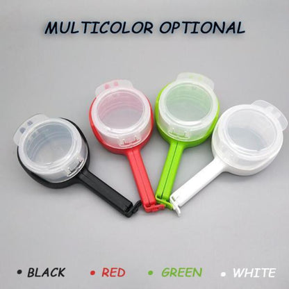 Tampas herméticas com bico para sacos 