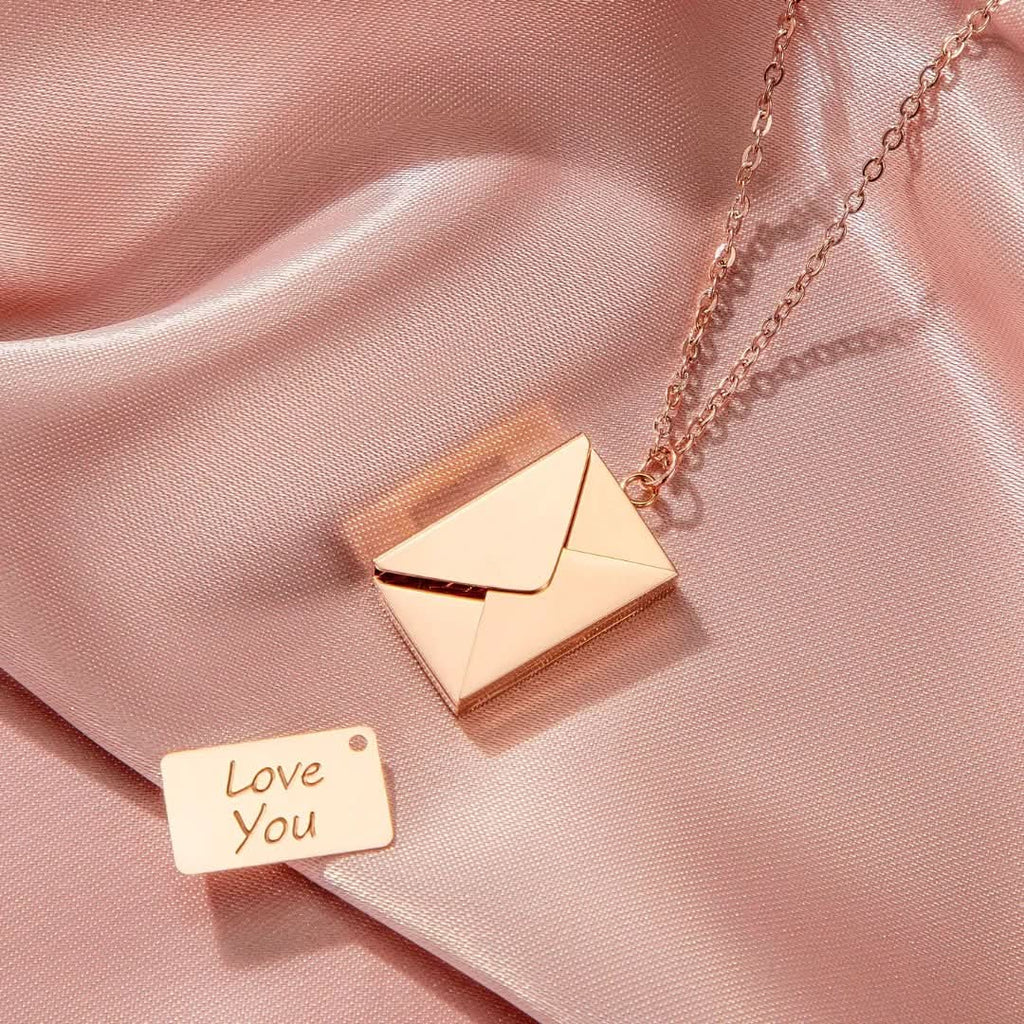 Collana a busta segreta con un messaggio d'amore nascosto 