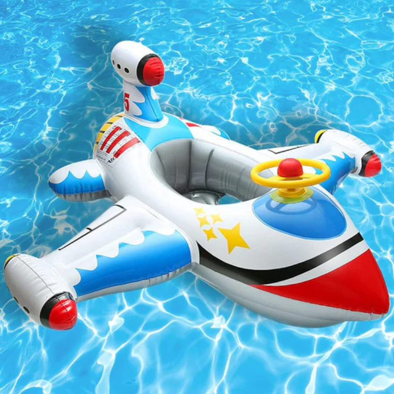 Boia infantil em estilo avião para brincar na água 