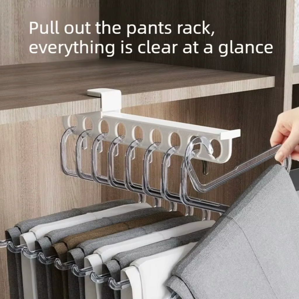 Tringle de rangement rétractable robuste pour placards et zones de rangement