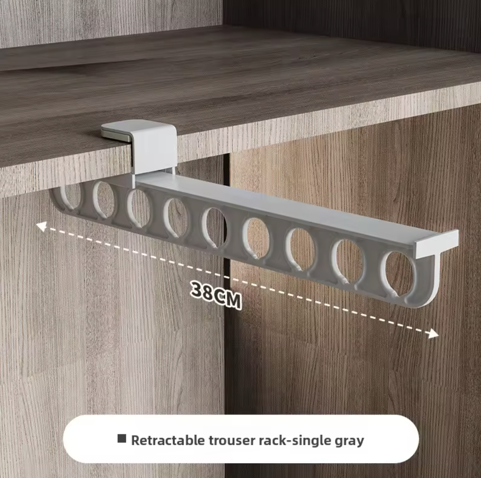 Tringle de rangement rétractable robuste pour placards et zones de rangement