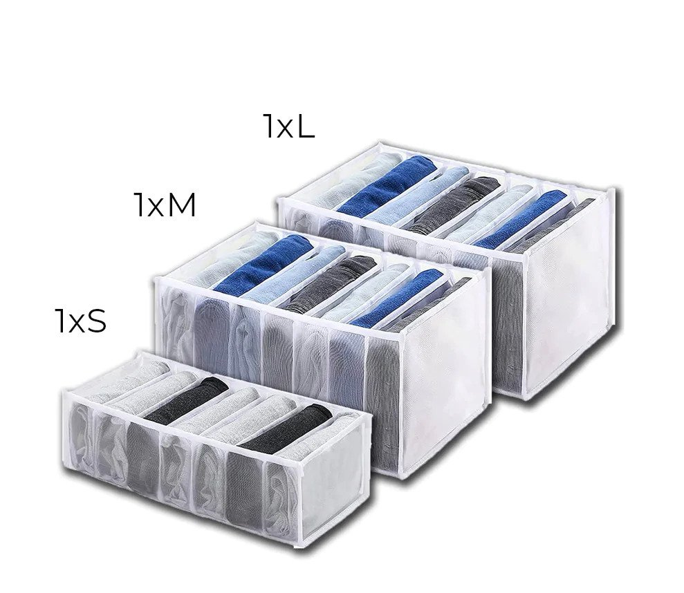 Kit caissons de rangement pour organiser vos tiroirs (x3)