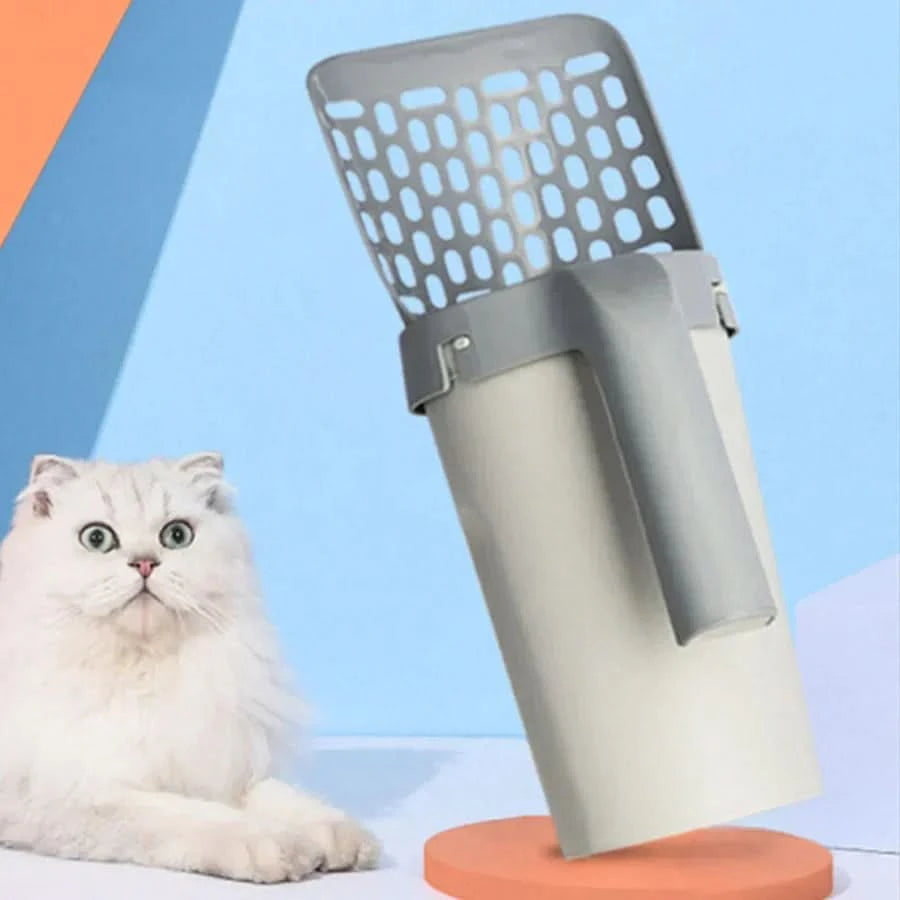 Praktische Katzenstreuschaufel mit integrierten Beuteln 