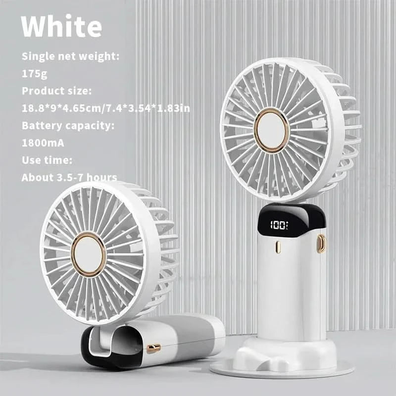 Krachtige mini ventilator met slimme LED-display 