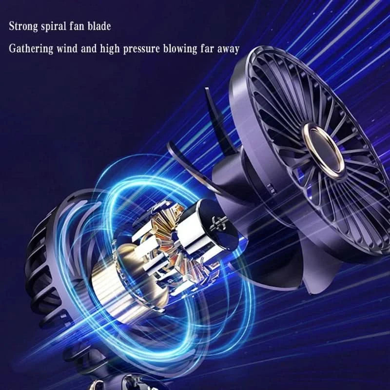 Krachtige mini ventilator met slimme LED-display 
