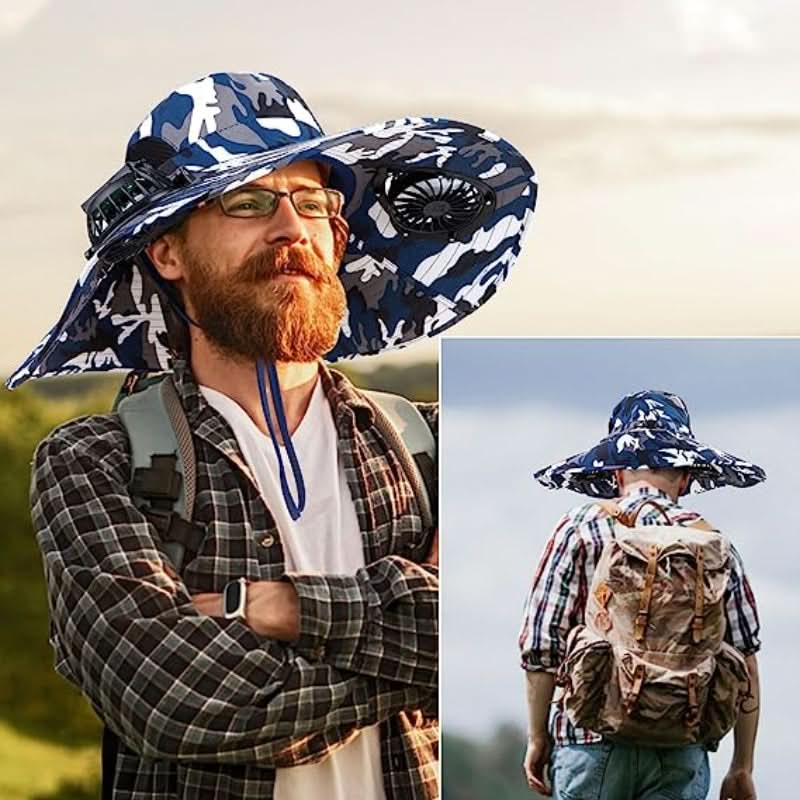 Chapeau avec ventilateur solaire intégré