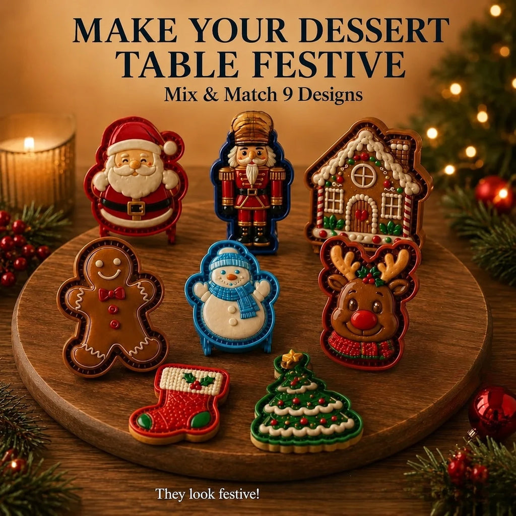 Moldes navideños para minipasteles – repostería de otoño, 16 cortadores aptos para uso alimentario