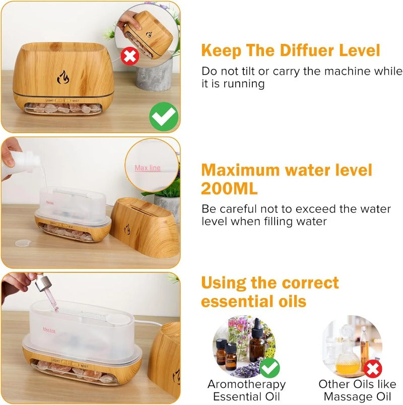 Afslappende atmosfære med ild og beroligende tågeeffekt 